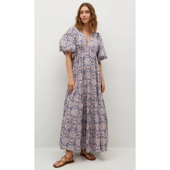 Mango Dresses & Skirts - Chufy X MANGO Printed Maxi Dress, Size 6, Color White Paisley